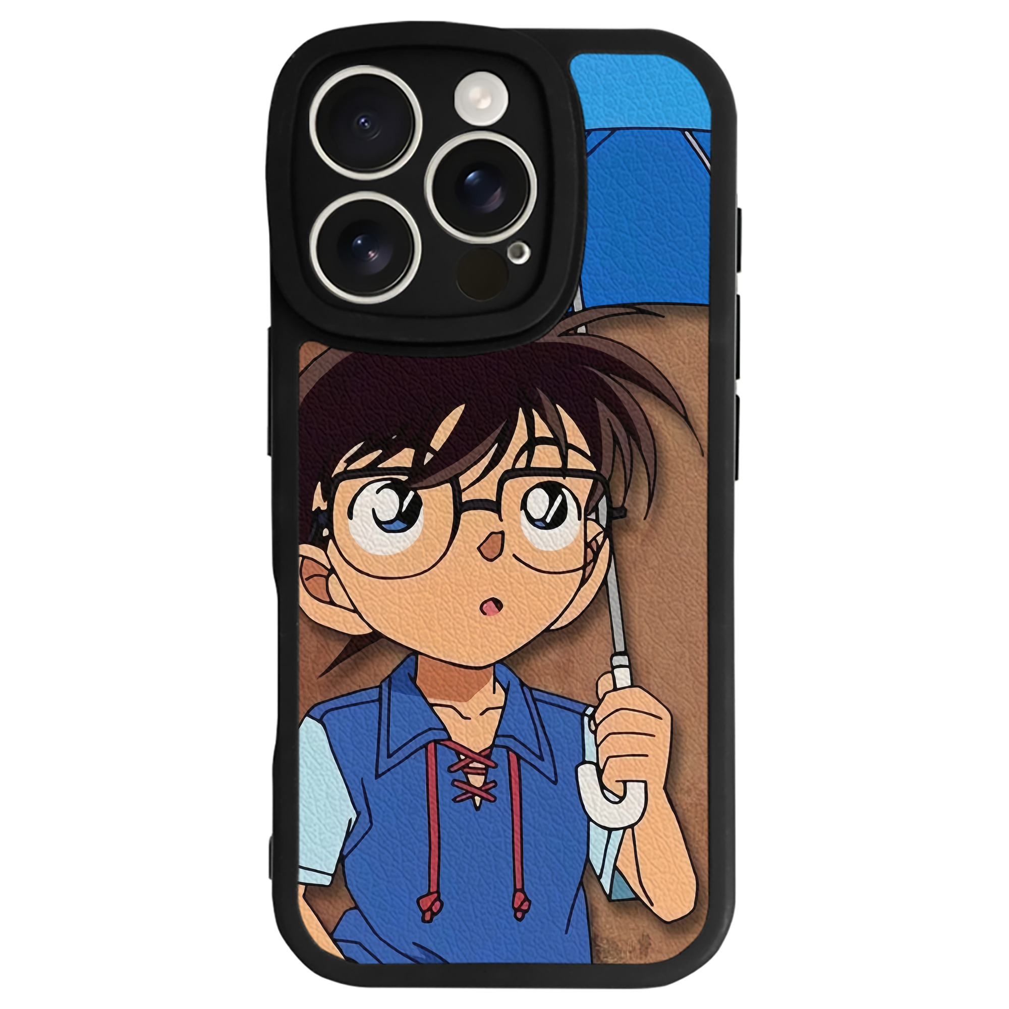 （画像用） 名探偵コナン Detective Conan 【iPhone 16シリーズ対応】シリコンスマホケース（レザー調） 材質：シリコン